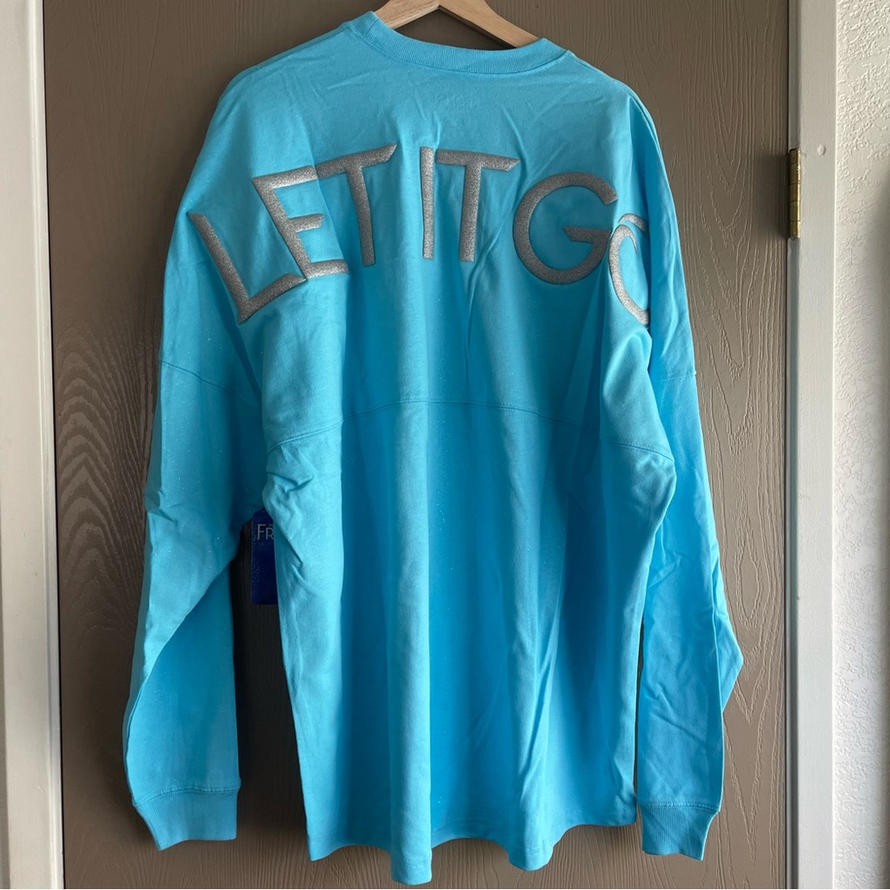 Disney Frozen Broadway Musical Arendelle XL Spirit Jersey Glitter NWT Elsa